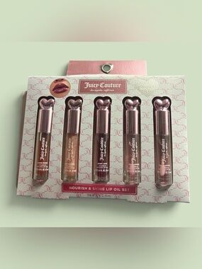 Juicy Couture Lip Oil Set: Gimme roses/ Iced caramel/ B. juice pink whisper.